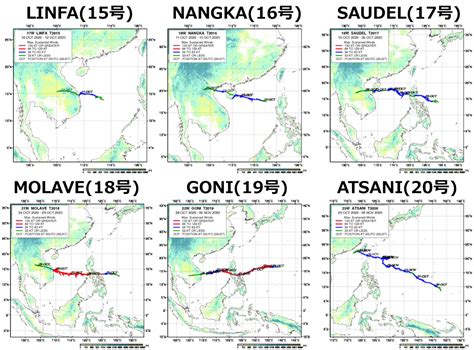 フィリピンやベトナムに台風が次々と上陸衛星が観測した大雨 .